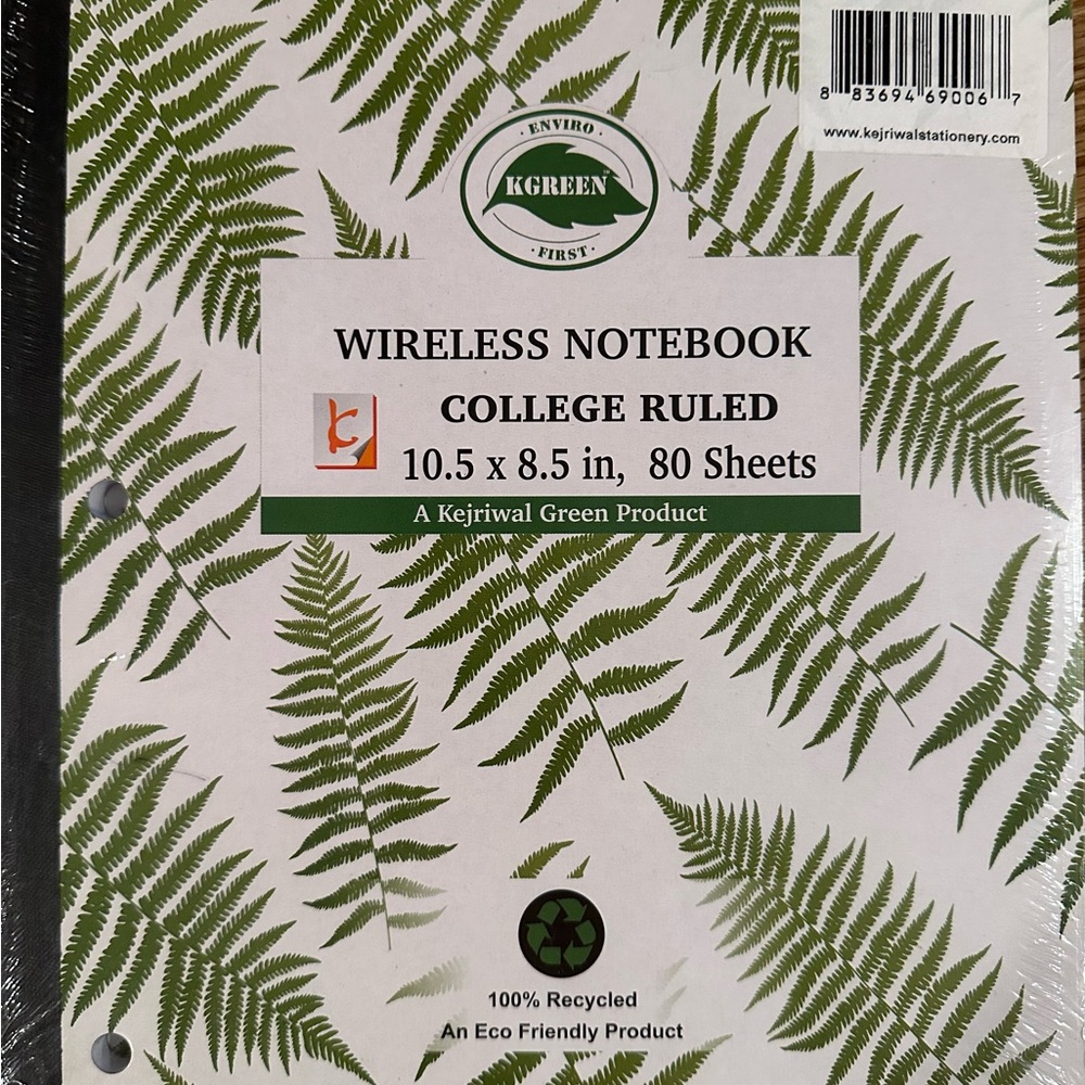 3 pack Kejriwal-Green Wireless Notebooks